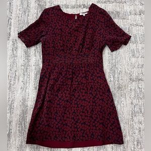 MANGO Red and black short sleeve dress